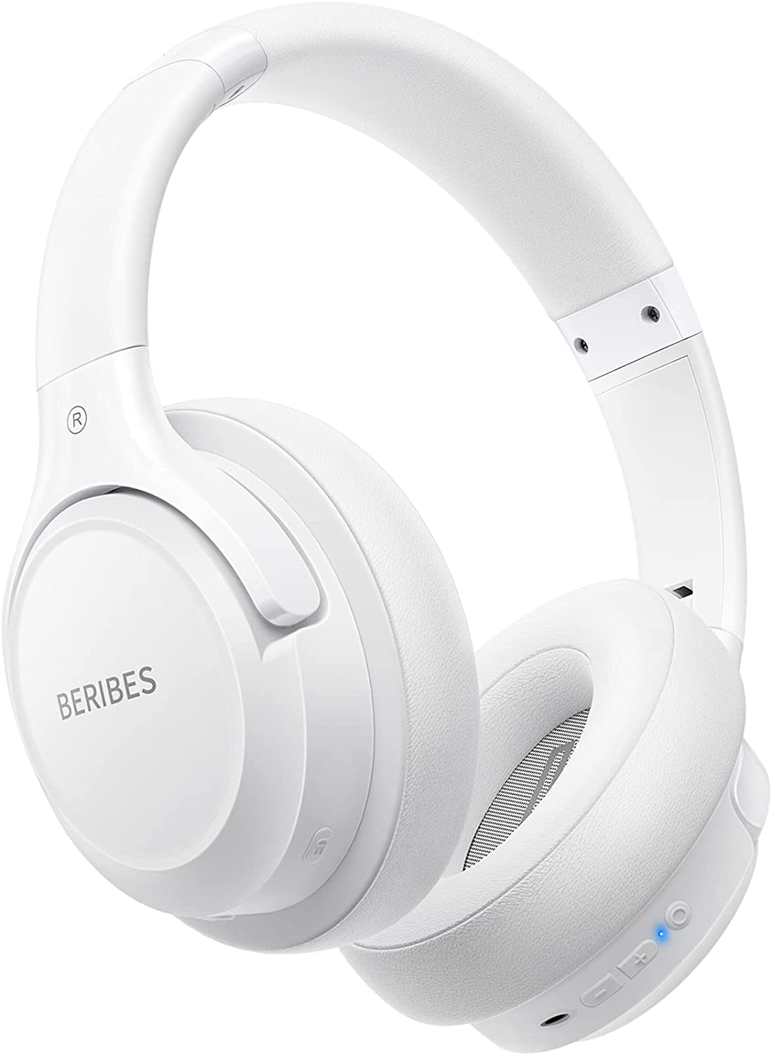 BERIBES Bluetooth Headphones over Ear, 65H Playtime and 6 EQ Music Modes Wireless Headphones with Microphone, Hifi Stereo Foldable Lightweight Headset, Deep Bass for Home Office Cellphone PC Ect.