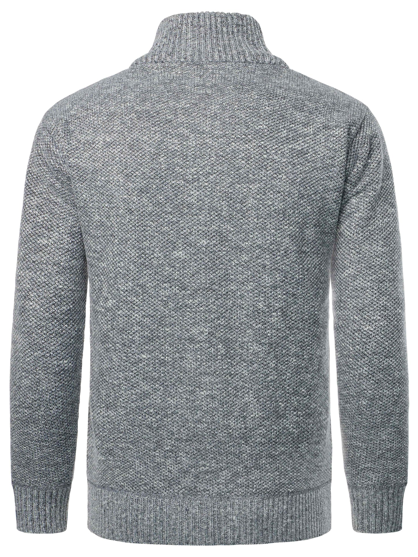 1pc Men'S Casual Style Knit Cardigan - 100% Polyester, Solid Color, Long Sleeve, Regular Fit, Stand Collar, Zip-Up, Umbrella Hem, Non-Stretch Fabric - Fashionable All-Match Pullover for Autumn/Winter