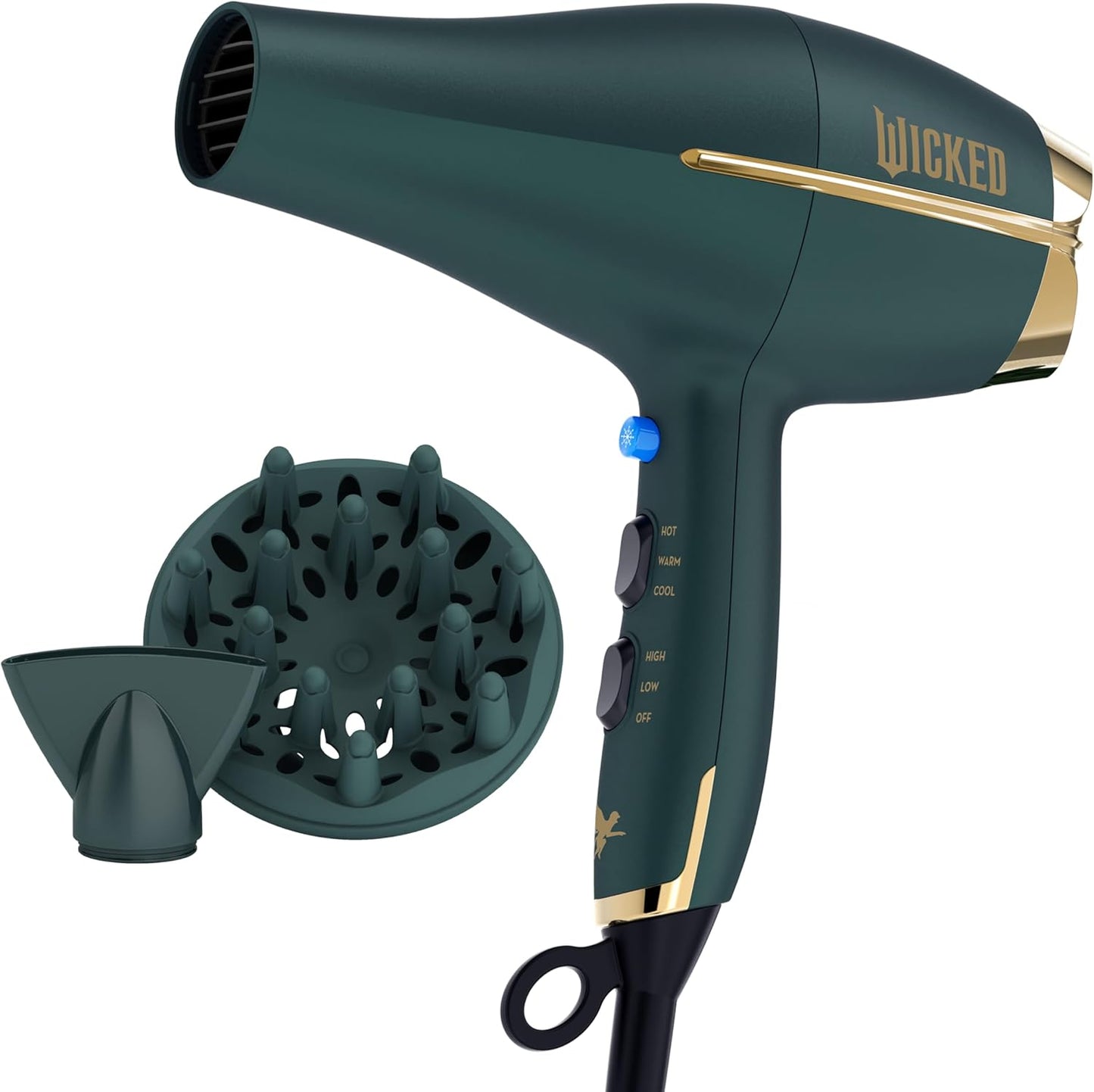 INFINITIPRO by CONAIR Hair Dryer with Diffuser | AC Motor Pro Hair Dryer with Ceramic Technology | Includes Diffuser and Concentrator | Black | Packaging May Vary