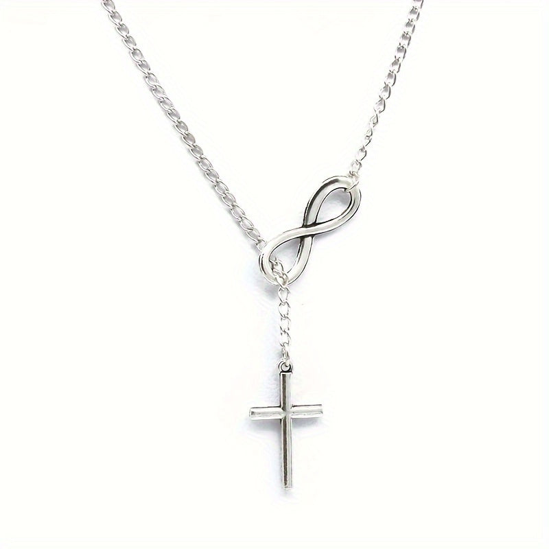 Մինիմալիստական Lucky 8 նիշանոց Cross Short Necklace Jewelry
