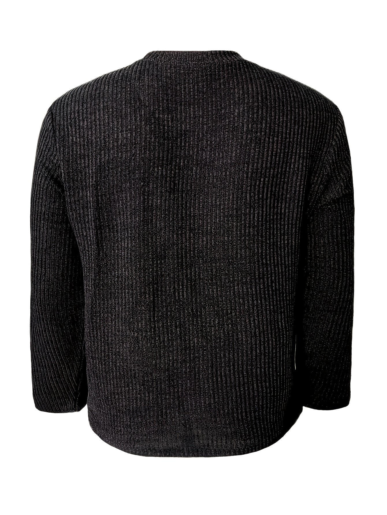 Men'S Casual Long Sleeve Crew Neck Knit Polyester Tops for Spring/Fall, Outdoor, Daily Wear, Weekend, Festival, Valentine'S Day, Independence Day, Birthday, Father'S Day, New Year's, Vacation
