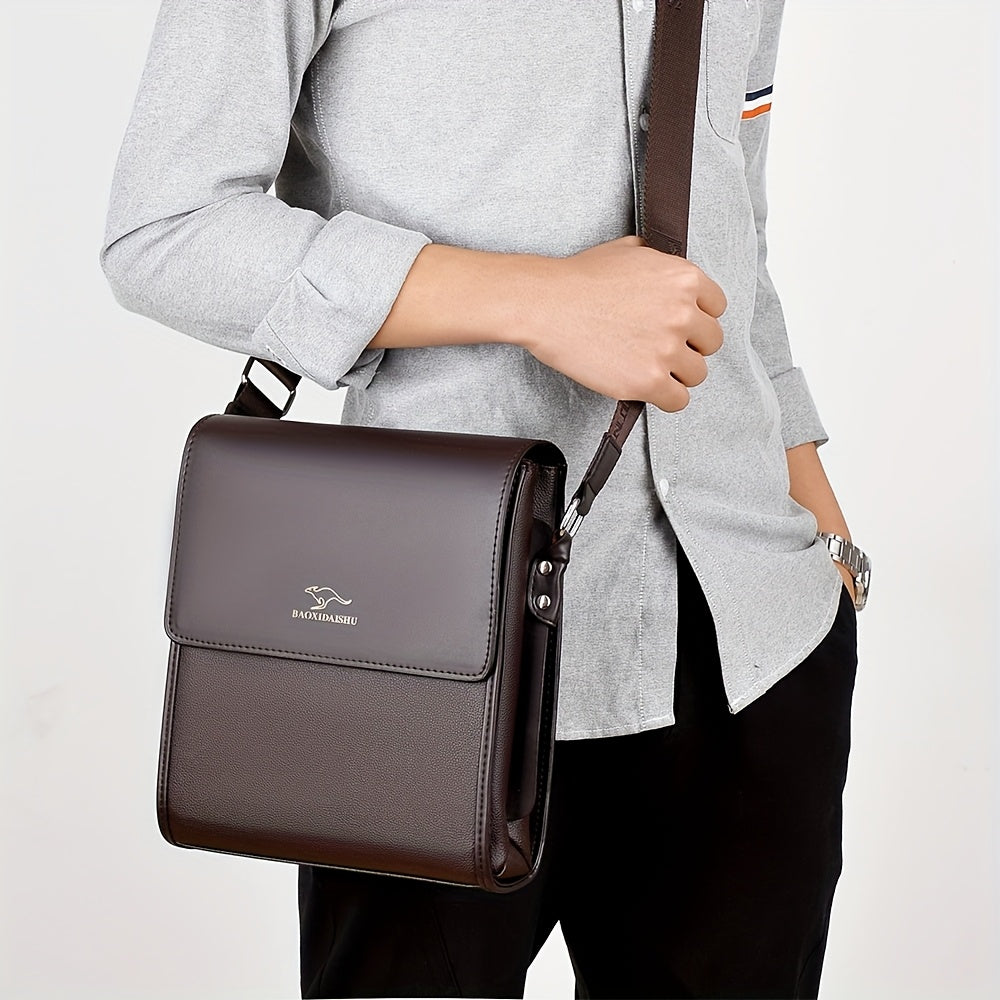 KADIDAISHU Men'S Business Messenger Bag - Black Crossbody with Adjustable Strap, Multiple Compartments for Daily Commute Casual Use, Crossbody Ba