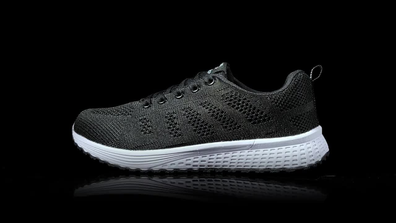 Hot Selling Fly Mesh Breathable Casual սպորտային կոշիկներ կանանց համար, թեթև և հակասայթաքող վազքի կոշիկներ