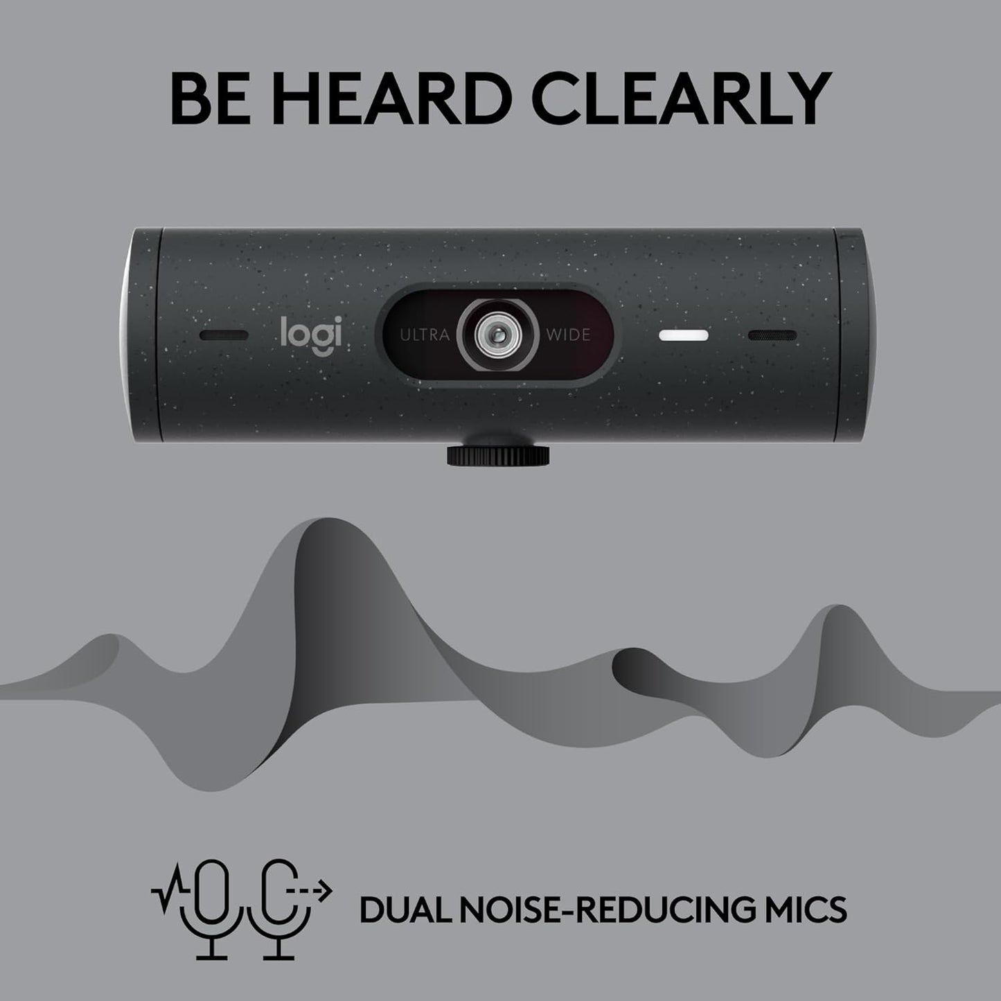 Logitech Brio 505 Full HD Webcam with Auto Light Correction, Auto-Framing, Show Mode, Dual Noise Reduction Mics, Privacy Shutter - Works with Microsoft Teams, Google Meet, Zoom, TAA Compliant