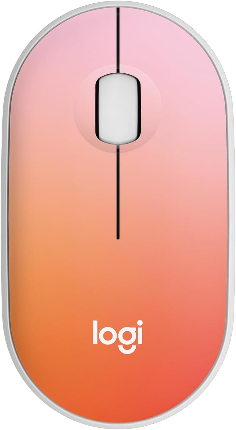 Logitech M340 Wireless Mouse with Limited Edition Prints, USB Receiver and Silent Clicks, Portable Wireless Mouse for Laptop, PC, Windows, Chrome, Surface – Floral Leaves