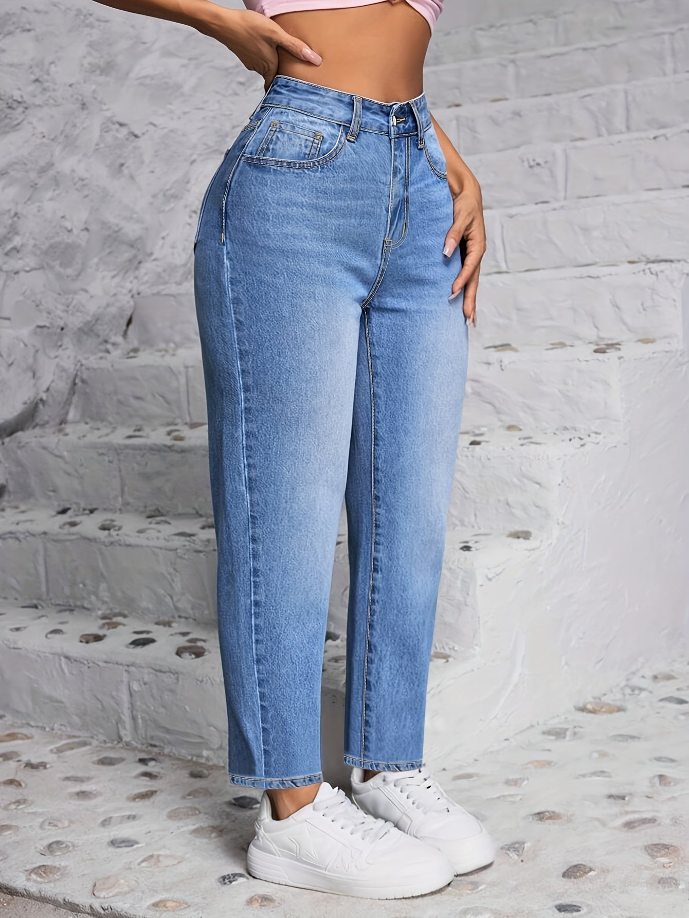K.1978 Women's Slim-Fit Stretch Denim Jeans - Casual High-Waist, Machine Washable, All-Season Fashion