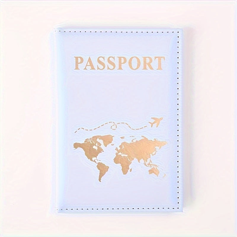 1 PC Gilding Passport Cover Holder, Travel Wallet Passport Case