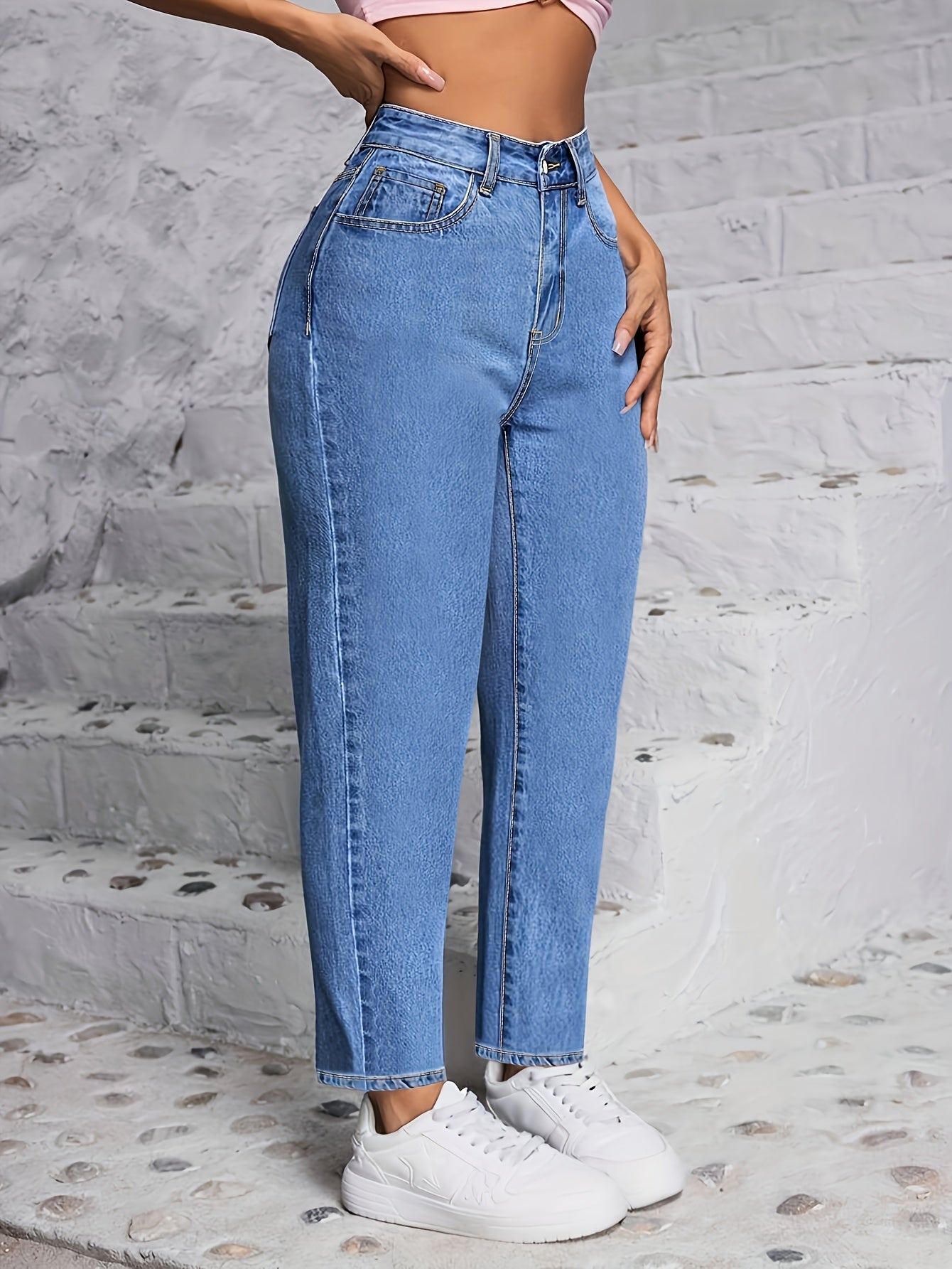 K.1978 Women's Slim-Fit Stretch Denim Jeans - Casual High-Waist, Machine Washable, All-Season Fashion