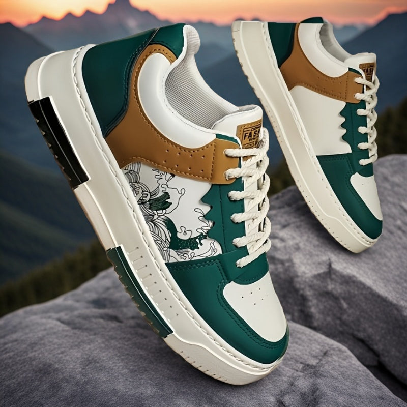 1pair Unisex All-Season Casual Hiking Sneakers, Low Top Faux Upper, Fabric Lining, PVC Sole, Comfortable Walking Shoes for Men and Women
