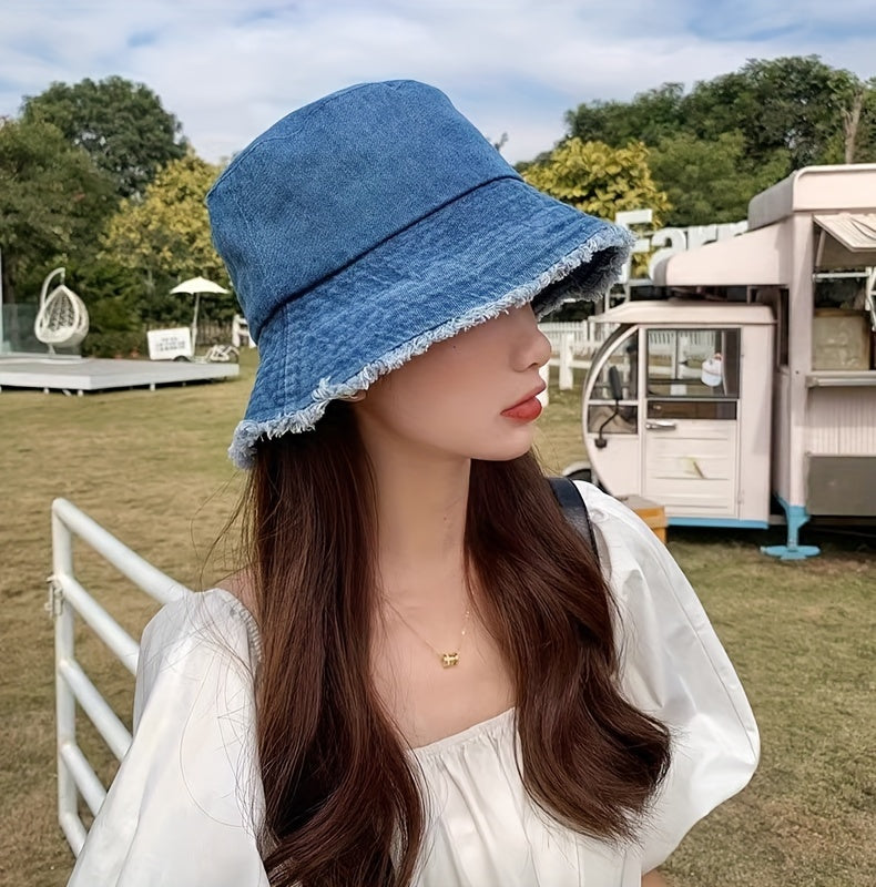 1pc 2024 New Spring/Summer Fisherman Hat, Sun Hat, Casual And Fashionable, Suitable for Travel, Protects Against Uv Rays
