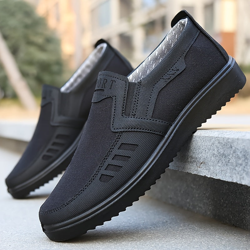 Men'S Fashion Loef Lace-Up Casual Sports Shoes, Breathable Mesh Upper, Anti-Slip Outsole, Round Toe, Fabric Upper Material, Fabric Inner Material, Faux Sole, Fabric Insole, Slip-On Closure, for Hiking, Outdoor, Daily Wear, Al