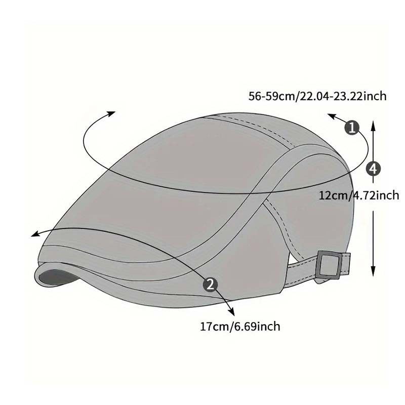 Men'S Knit Fabric Flat Cap - Textile Material ≥80%, Herringbone Pattern, Hand Wash/Dry Clean, Leisure Sun Hat, Mixed Color (1-Pack)