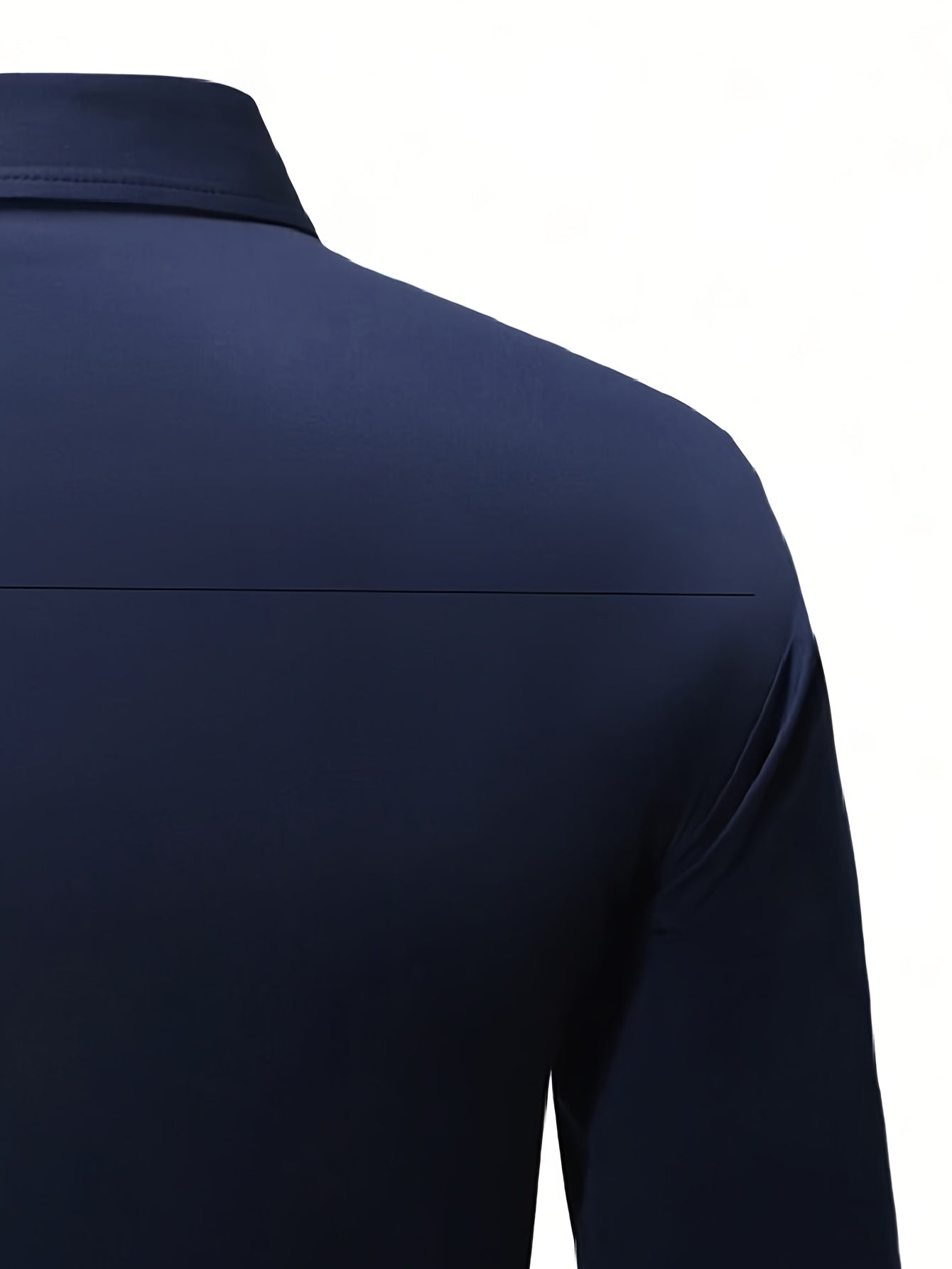Men'S Elegant Black Long Sleeve Dress Shirt with Geometric Pattern - Polyester, Slim Fit, Button-Up, All-Season Wear, Stylish Lapel Collar, Perfect for Formal and Casual Events, Formal Attire|Slim Fit Shirt|Reflective Details