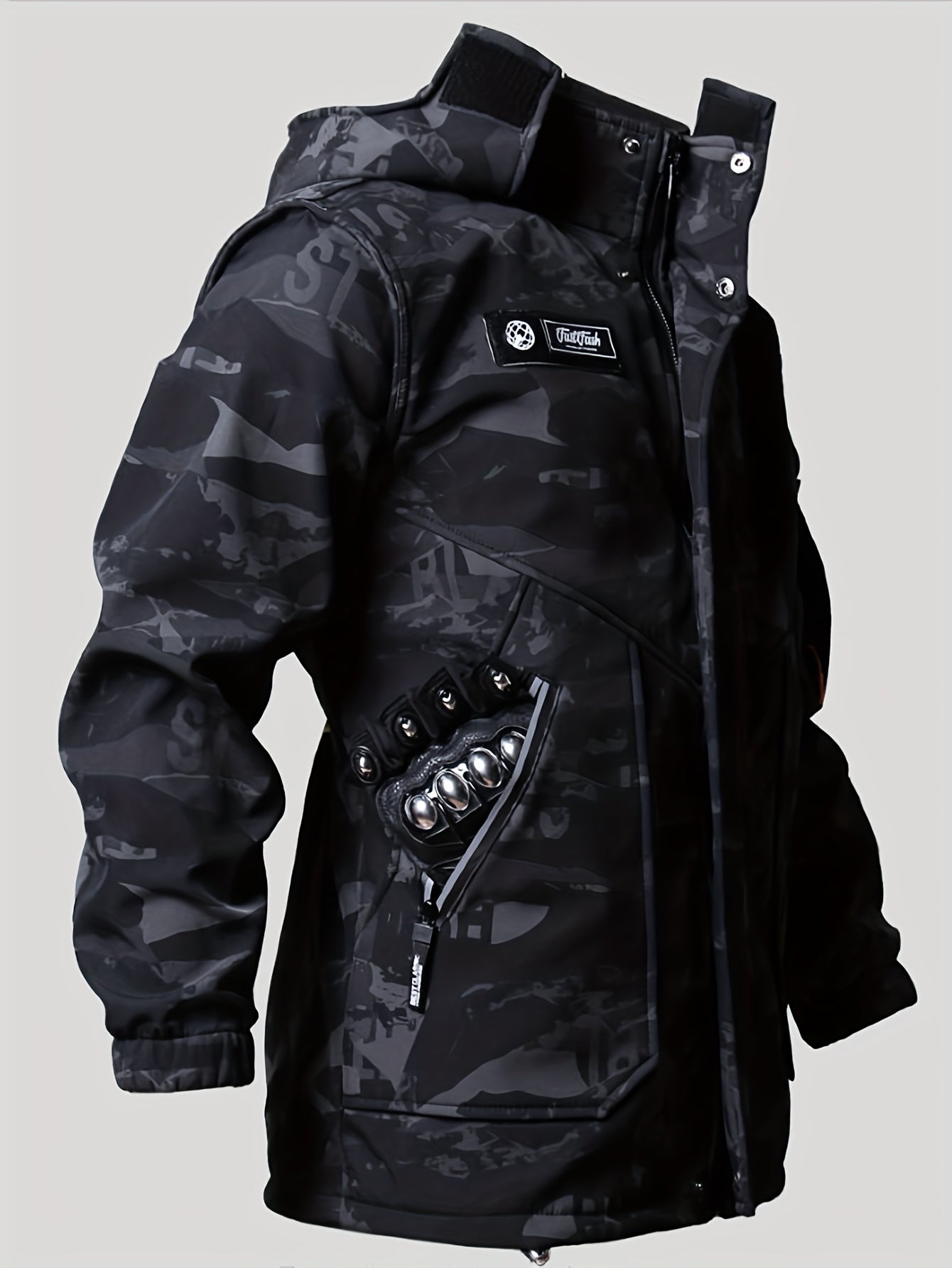 Men's Warm Fleece Casual Jacket and Pants Set for Winter