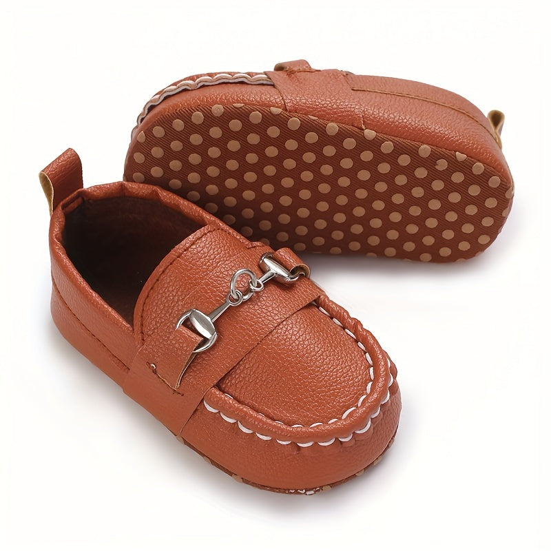 Casual Solid Color Slip On Sneakers For Baby Boys, Lightweight Non-slip Walking Shoes For Spring And Autumn