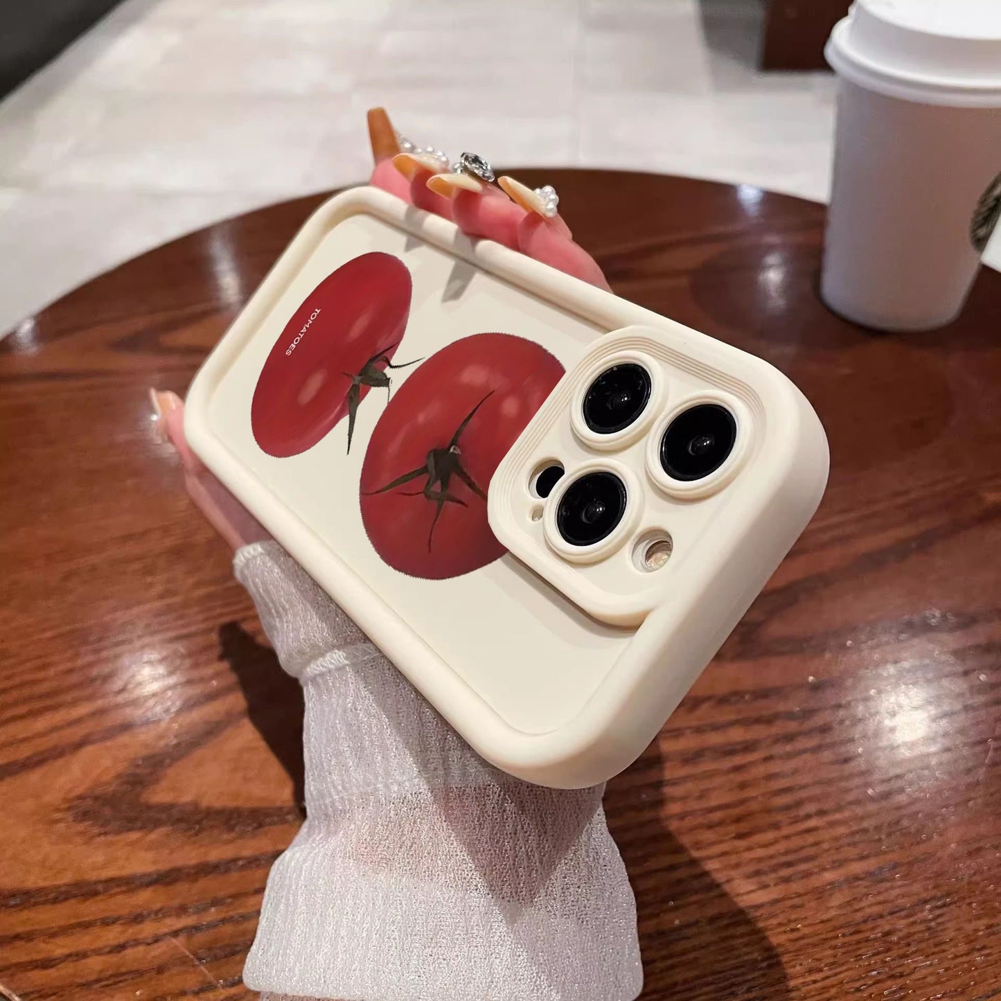 Cartoon Tomato Printed TPU Shockproof Phone Case Compatible with Iphone Models Including 16, 15 Pro Max, 15 Plus, 15 Pro, 15, 14 Pro Max, 14 Plus, 14 Pro, 14, 13 Pro Max, Pro Max, 12 Pro Max, 12 Pro, 12, 11 Pro Max, 11 Pro, 1