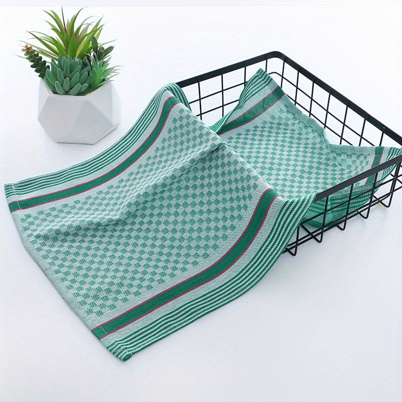 4/6pcs Kitchen Dish Towels, Super Soft Waffle Weave, Colorful Plaid Pattern, Large Square Rags for Washing and Drying Dishes, Household Use, Washable Kitchen Towels, Tea Towels, Suitable for Living Room, Bedroom, Bathroom, To