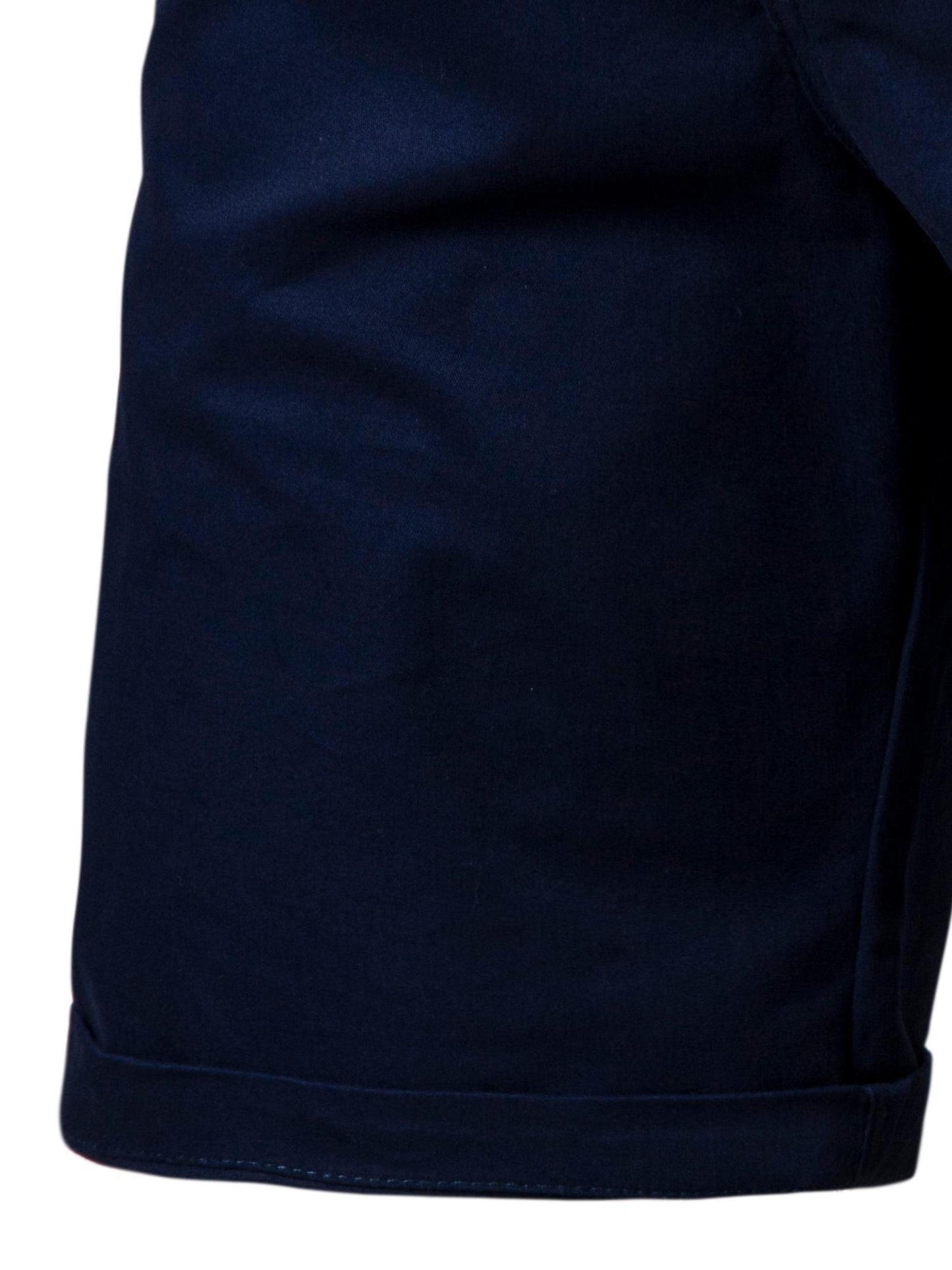 Men's Classic Fit Cotton Twill Flat Front Solid Chino Short With Slant Pockets And Elastic Waist