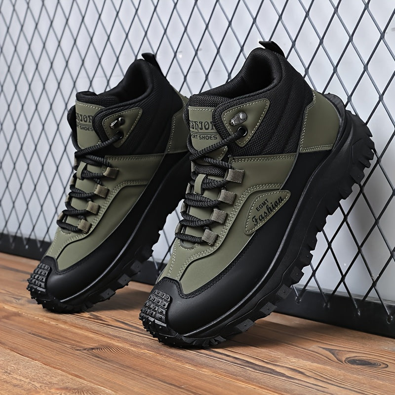 Men'S Outdoor Hiking Boots - Breathable PU Upper, Durable PVC Sole, Suitable for Trekking, Camping and Mountaineering | Military-Style Hiking & Camping Gear