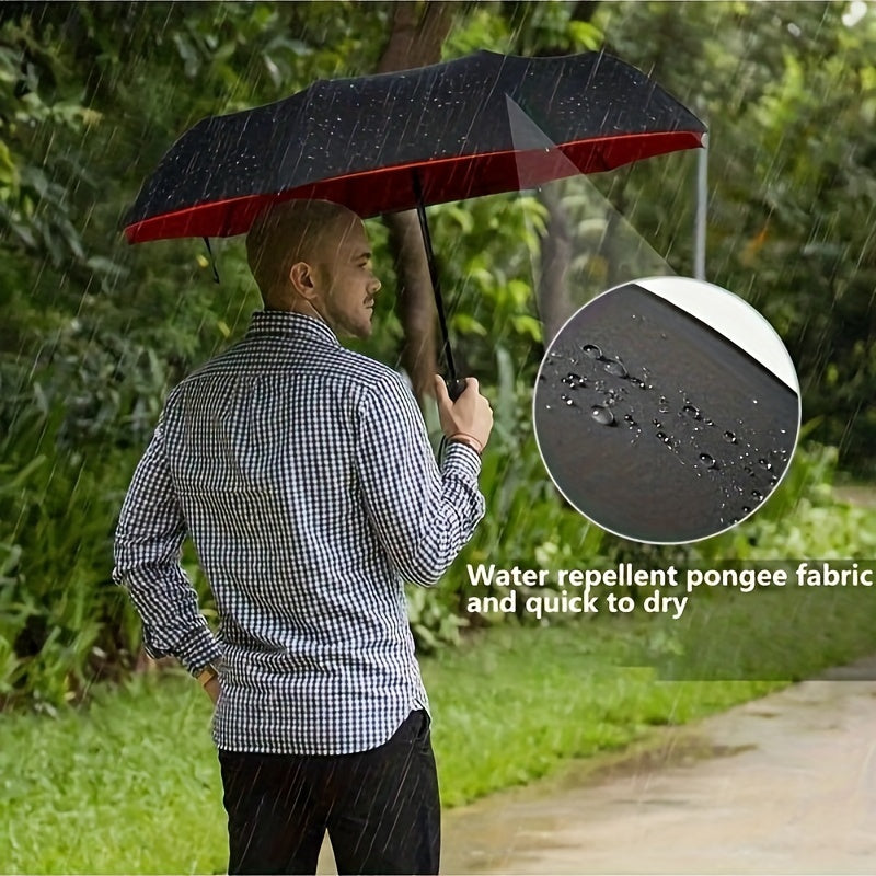 Automatic Open/Close, Windproof Tri-Fold Umbrella - Durable, Thickened Canopy for Enhanced Rain Protection, Ideal for Business Use, Automatic Folding Umbrella