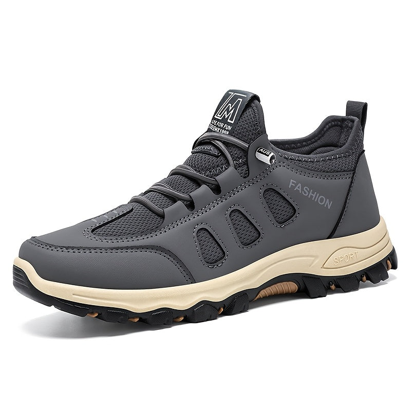 Men'S Breathable Running Shoes - All-Season Casual Sports Sneakers with Elastic Band Slip-On Closure, Soft Faux & Fabric Upper, Shock-Absorbing PVC Sole, Round Toe for Outdoor Activities