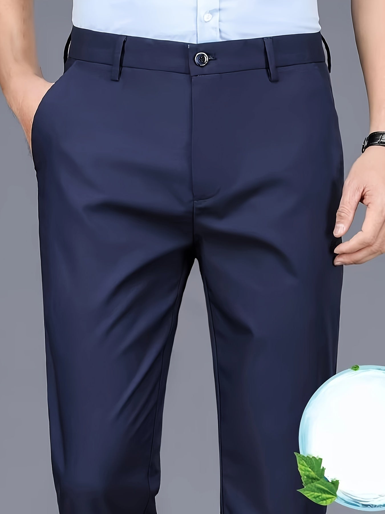 Men's straight-leg suit pants, which can be used as professional formal wear or thick casual pants for autumn and winter.
