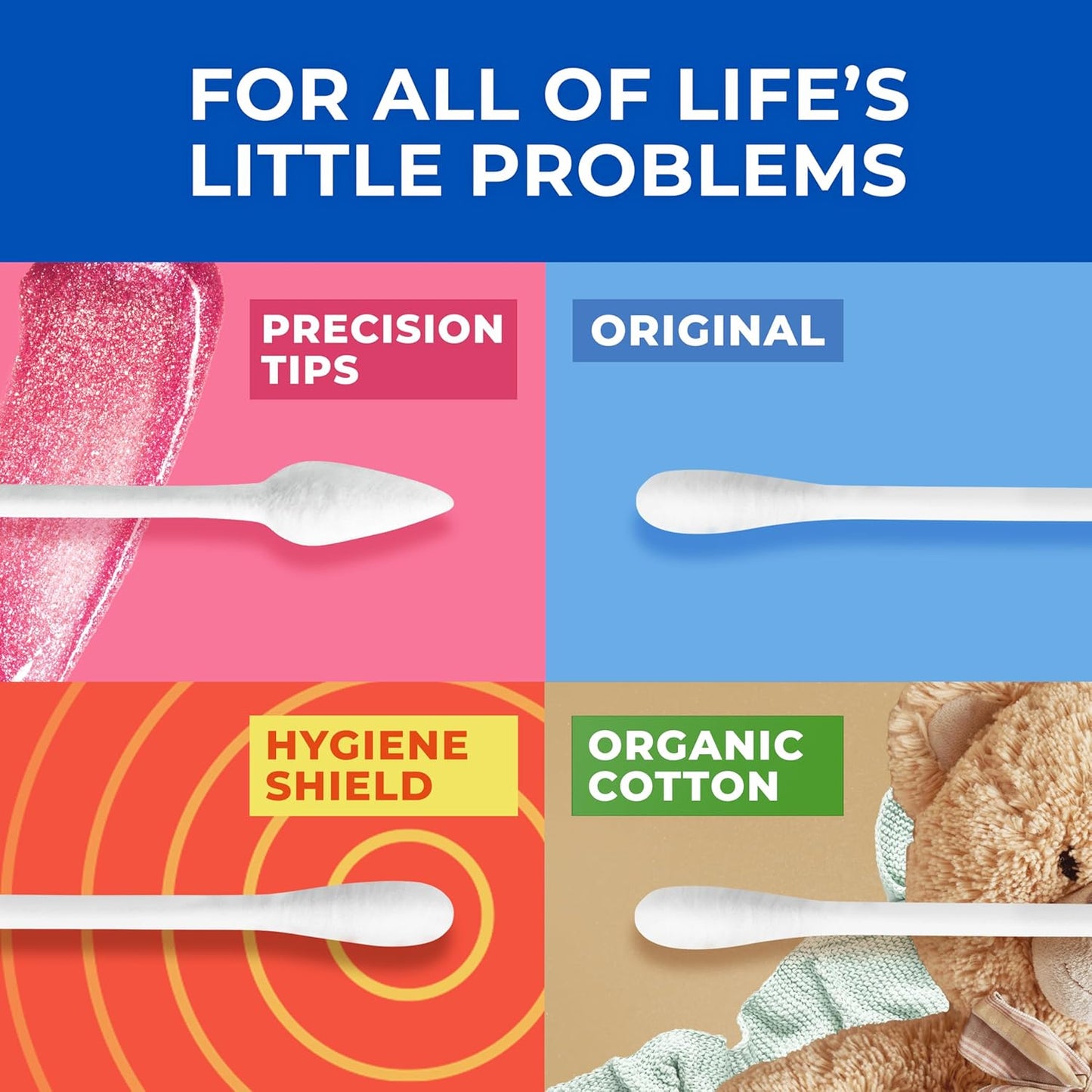 Q-Tips Cotton Swabs for Hygiene and Beauty Care Original Cotton Swab Made with 100% Cotton 625 Count