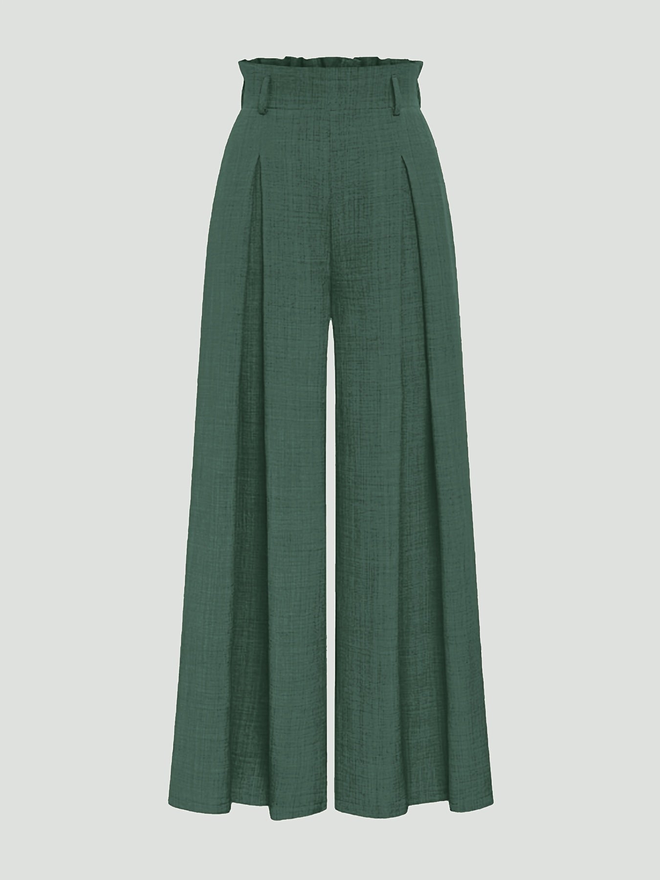 Women's High-Waisted Wide-Leg Trousers - Loose Fit Spring/Summer Pants