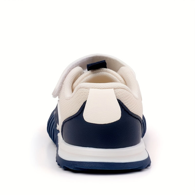 Trendy Design | Breathable Mesh & Non-Slip Sole Sneakers for Youngsters - Stylish Pink & Blue Low-Top Walking Shoes with "Mama Needs Coffee" Patch, Perfect for Spring & Summer Outings