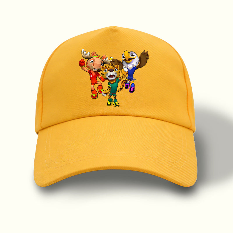 FIFA USA-Mexico Canada World Cup Mascot Baseball Cap, Lightweight Snap