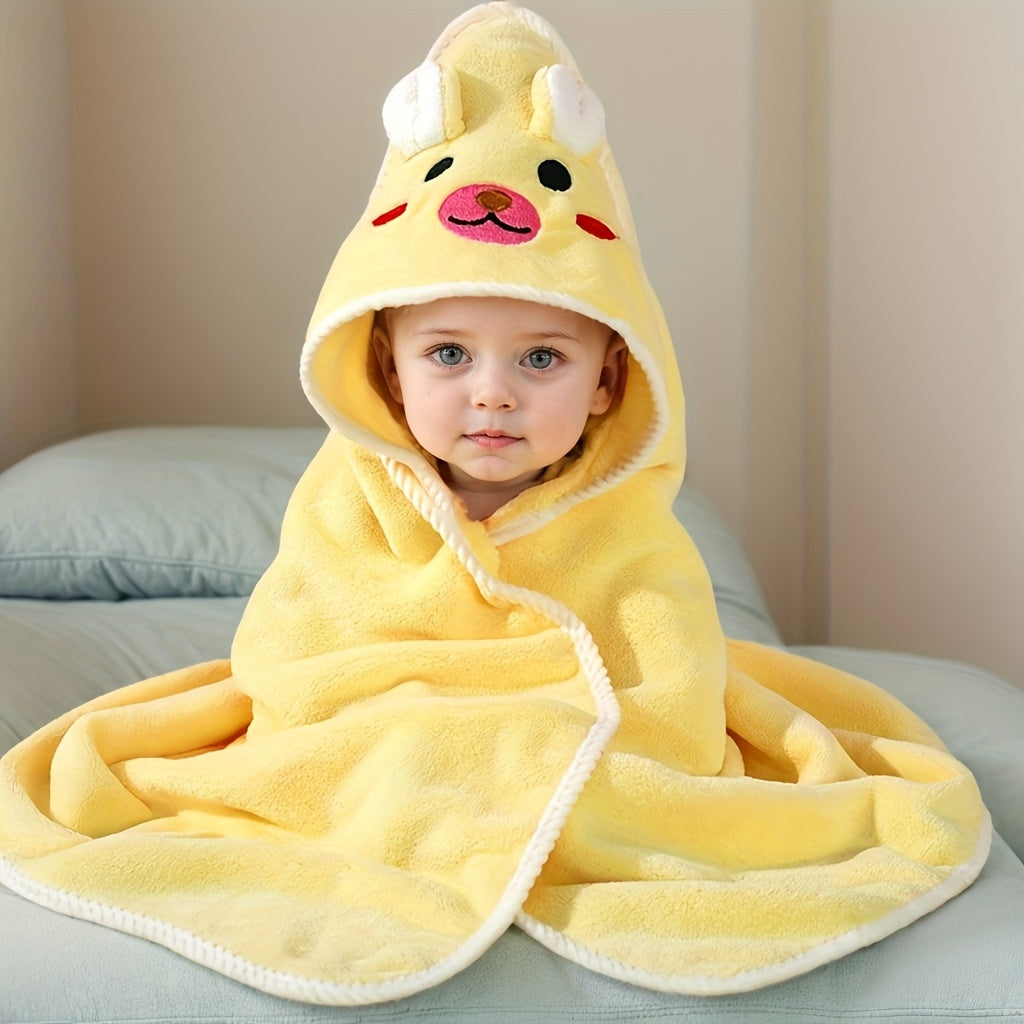 Adorable Cartoon Youngsters' Bath Towel - Soft, Absorbent & Wearable - Perfect for Showers & Gifts