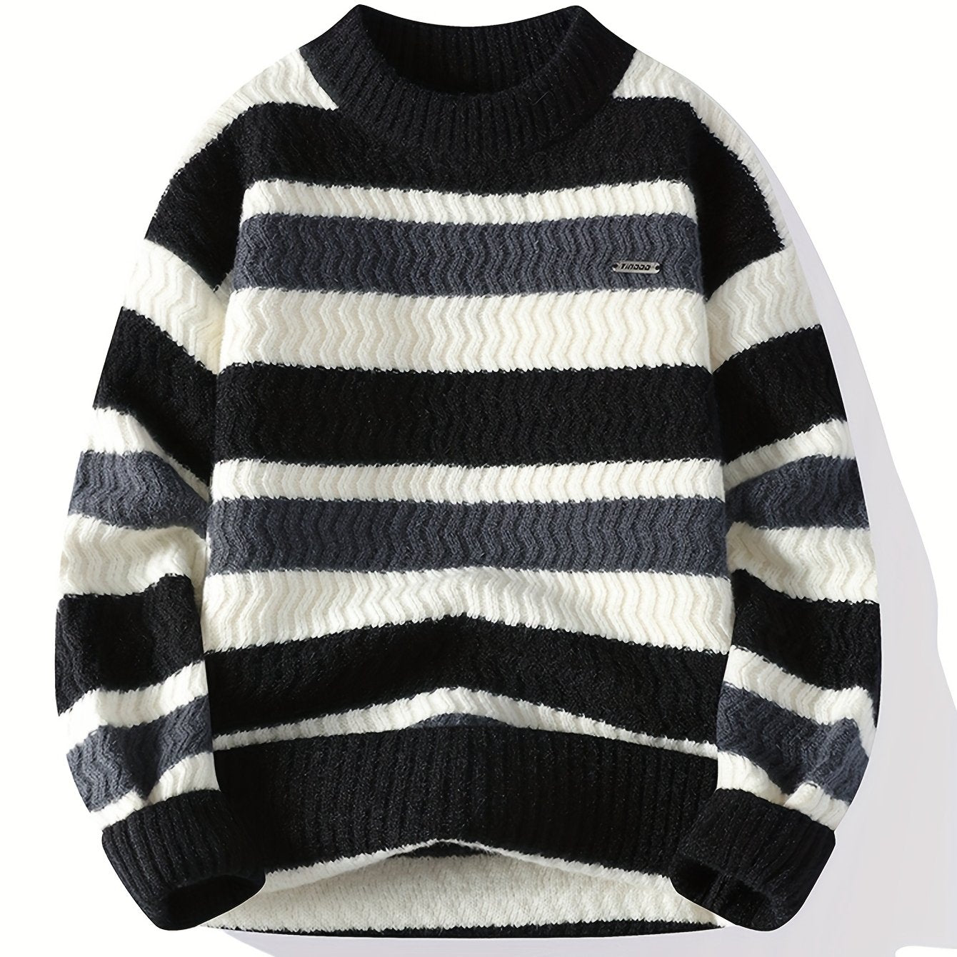 Տղամարդու հաստ տաք սվիտեր - երկար թևքերով, կլոր վզով, ուղղահայաց շերտերով, կանաչ գույնով / - հարմարավետ աշուն/ձմեռ սվիտեր ամենօրյա և պաշտոնական հանդերձանքի համար, տրիկոտաժ, ձմեռային հագուստ, դասական տրիկոտաժ, կողավոր հյուսվածք, ամենօրյա հագուստ, ոճավորում