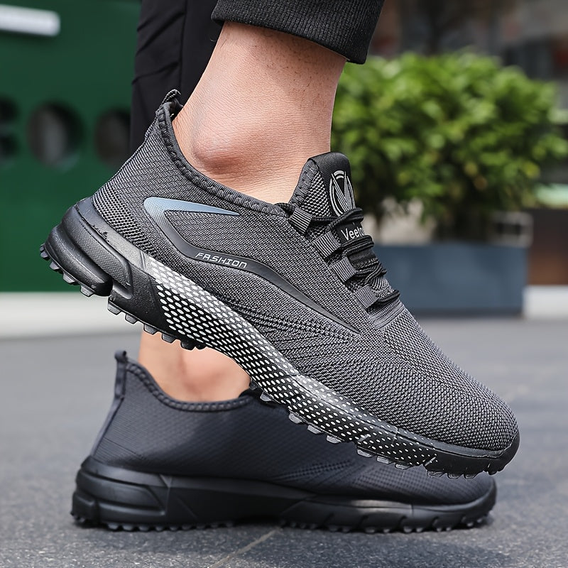 Men'S Breathable Non-Slip Sneakers - Stylish Low Top Lace-Up Casual Shoes for Spring/Summer Outdoor Activities, Jogging & Park Workouts, Breathable Fabric Upper, Comfortable Walking Shoes | Stylish Casual Shoes | Breathable F