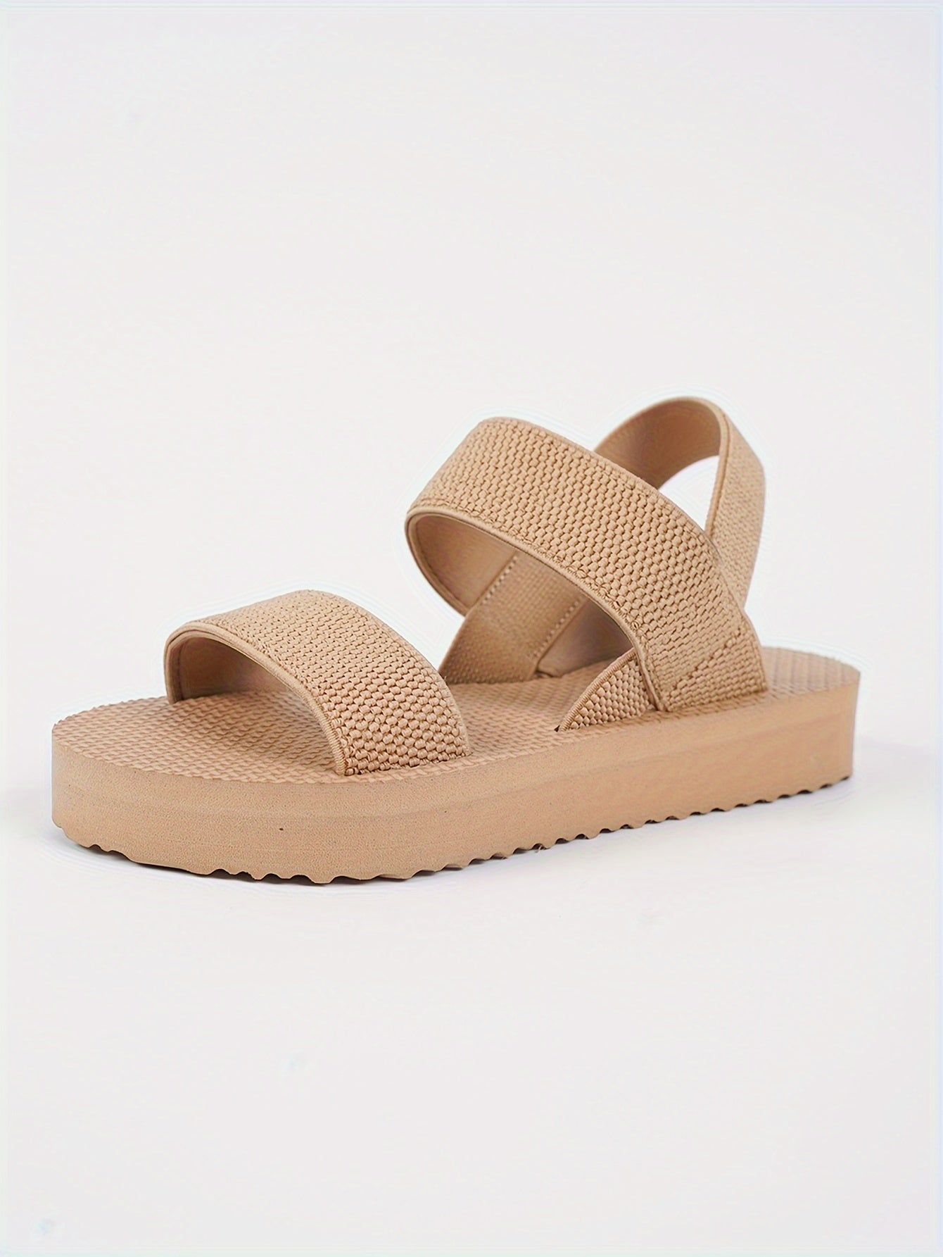 Women's Flat Slippers Summer Summer Elastic Band Flat Slippers Women's Thick Sole Slippers Fashionable Outdoor Slippers