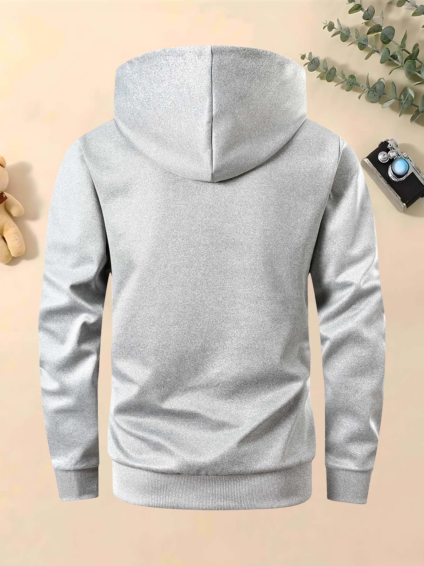 Men'S Trendy Fall/Winter Hooded Jacket Two-Piece Set Calvin Print, Casual Youth Casual Sports Jacket Set