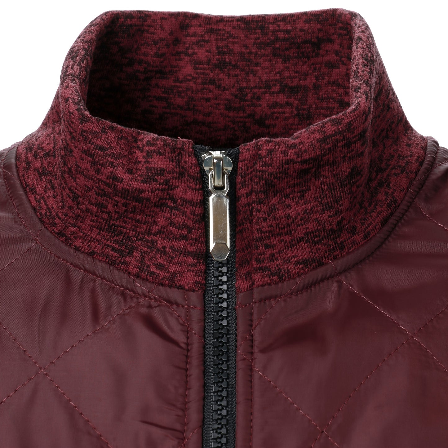 Men's Blocking Quilted Jacket For Spring And Autumn, Casual Stylish Outdoor Stand Collar Coat As Gift