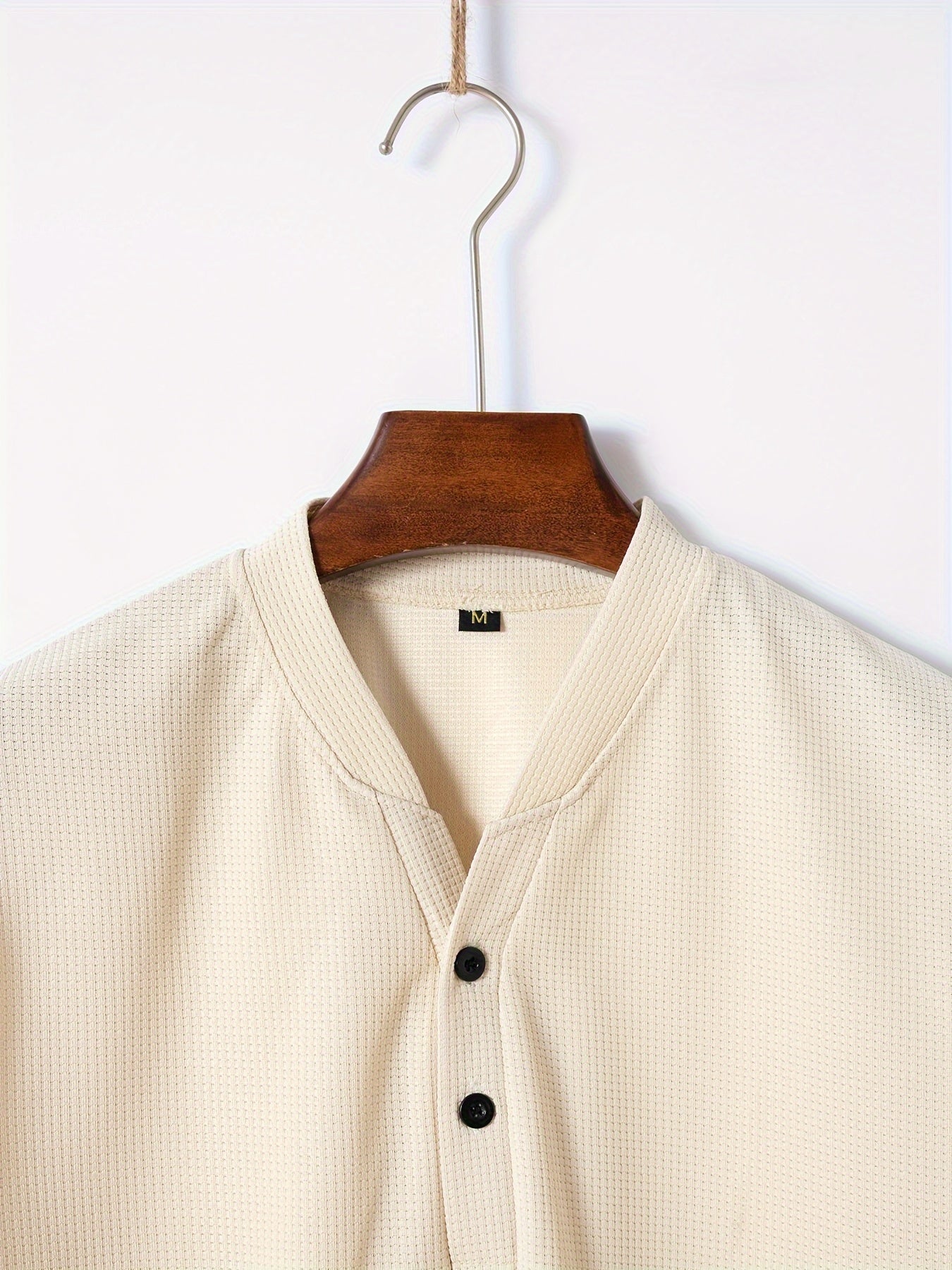 Men's Solid Waffle Stand Collar Short Sleeve Golf Shirts, Casual Style Slight Stretch Regular Fit Summer Tops, Summer Golf Shirts