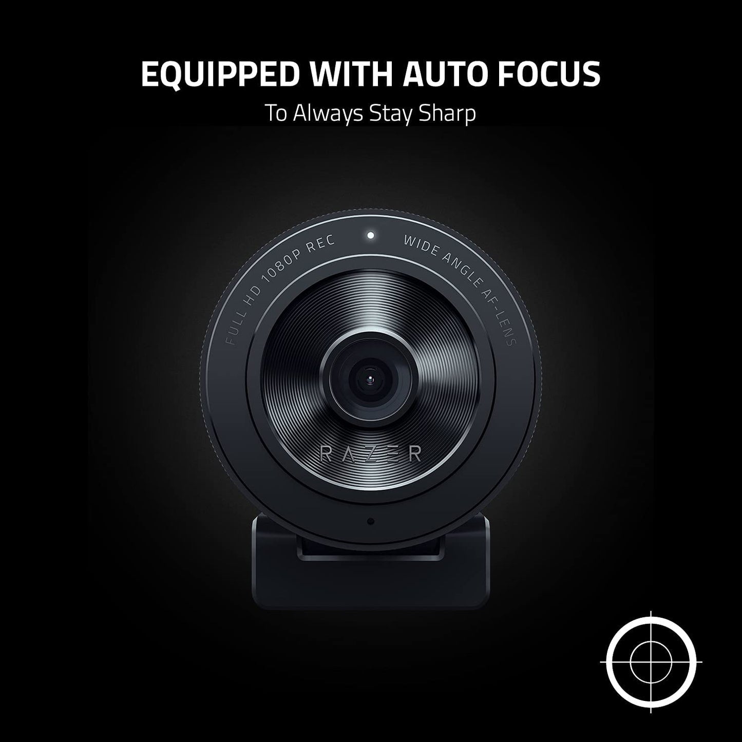 Razer Kiyo X - Full HD Streaming Webcam (1080P 30 FPS or 720P 60 FPS, Auto Focus, Plug & Play, Fully Customisable Settings, Flexible Mounting, Compact & Portable) Black