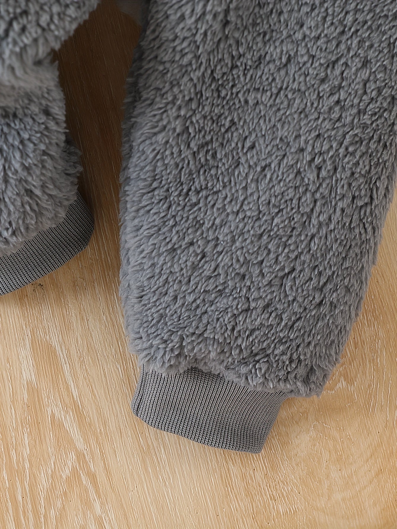 JOPGEEY 2pcs Baby Winter Outfit Set - Cute Plush Hooded Long Sleeve Romper & Pants with 3D Animal Ear Applique (Bears/Cats/Dogs), Soft Stretch Fabric, Machine Washable Cozy for &, Perfect for Outdoor