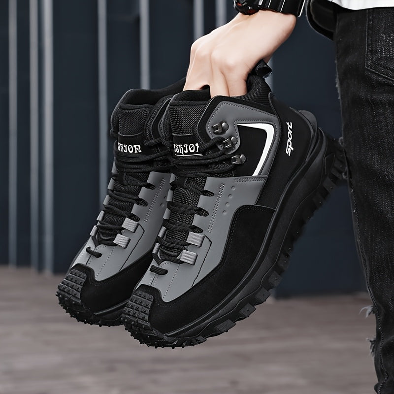 Men's Outdoor Hiking Boots - Breathable PU Upper, Thick Sole, Excellent Traction, Ideal for Mountain Climbing and Trekking | Military Boots | Camping Gear