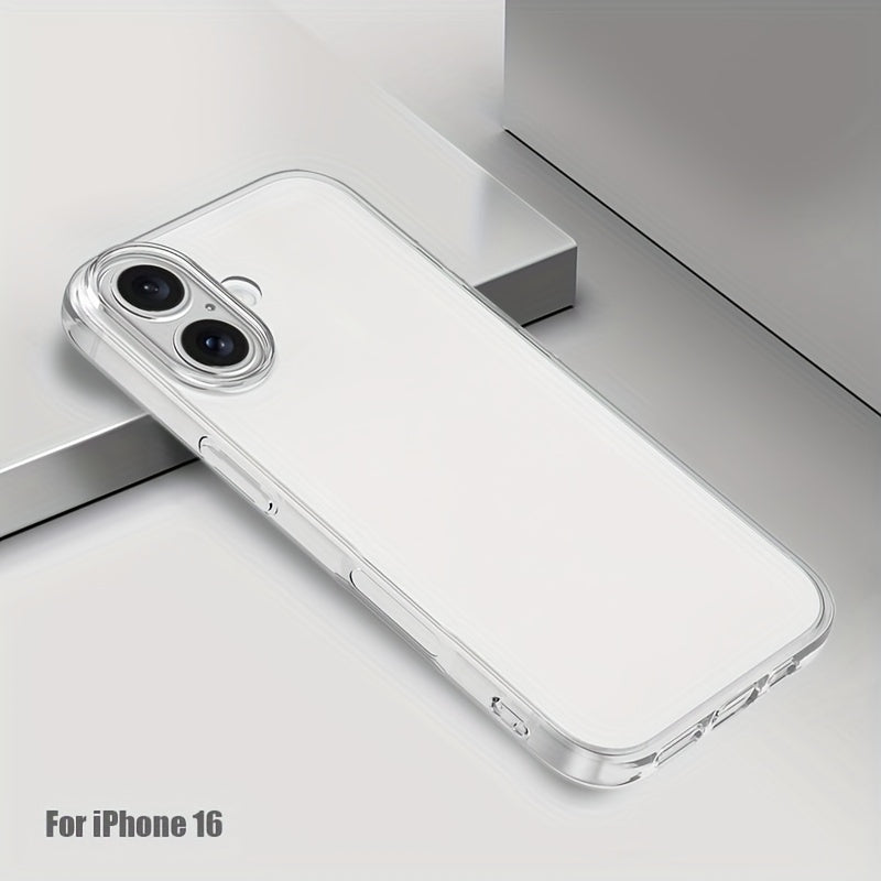 Mobile Phone Case for Iphone 16 Pro Max, Transparent Mobile Phone Case for Iphone 16 Plus, Simple And Thin Protective Case TPU Soft Case
