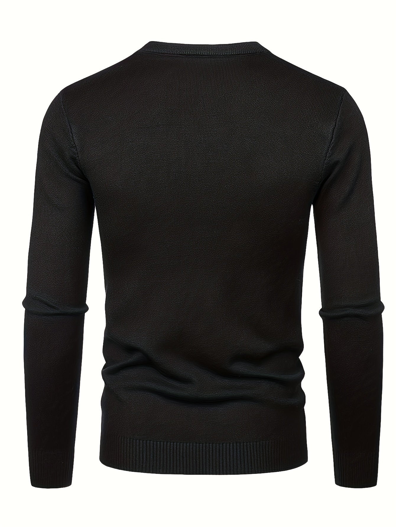 2023 New Cross-border Autumn and Winter Men's Round Neck Random Print Round Neck Knitted Sweater
