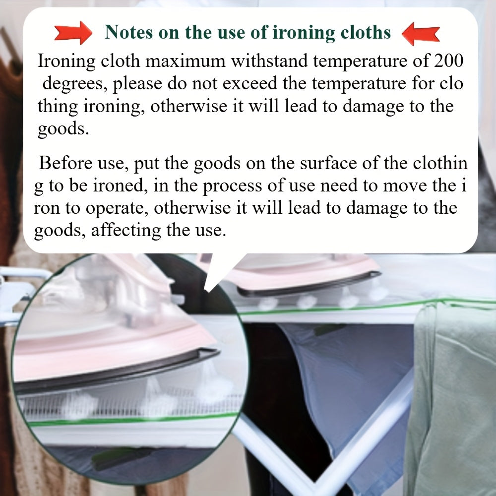 1pc Ironing mat - withstand high temperature ironing mesh, protective Ironing mesh, protective garment pressing pad for home use, with utility hooks.