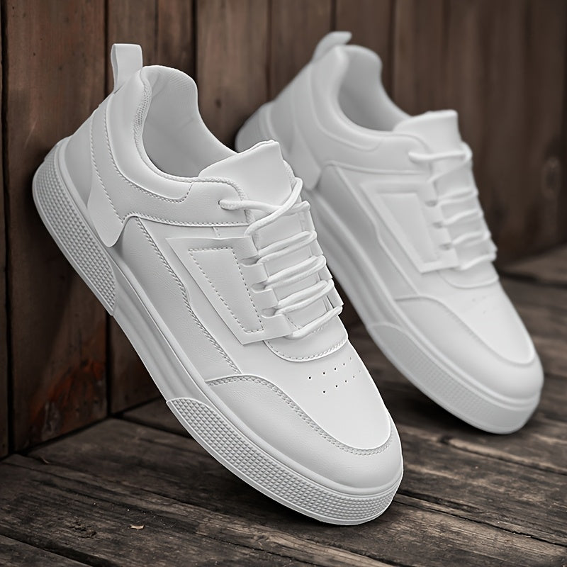 Men'S Stylish Low-Top Sneakers - Comfortable, Versatile Lace-Up with Durable PVC Sole, Ideal for Outdoor Activities, Casual Wear, and Skateboarding, Casual Footwear Minimalist Design Comfortable Footwear