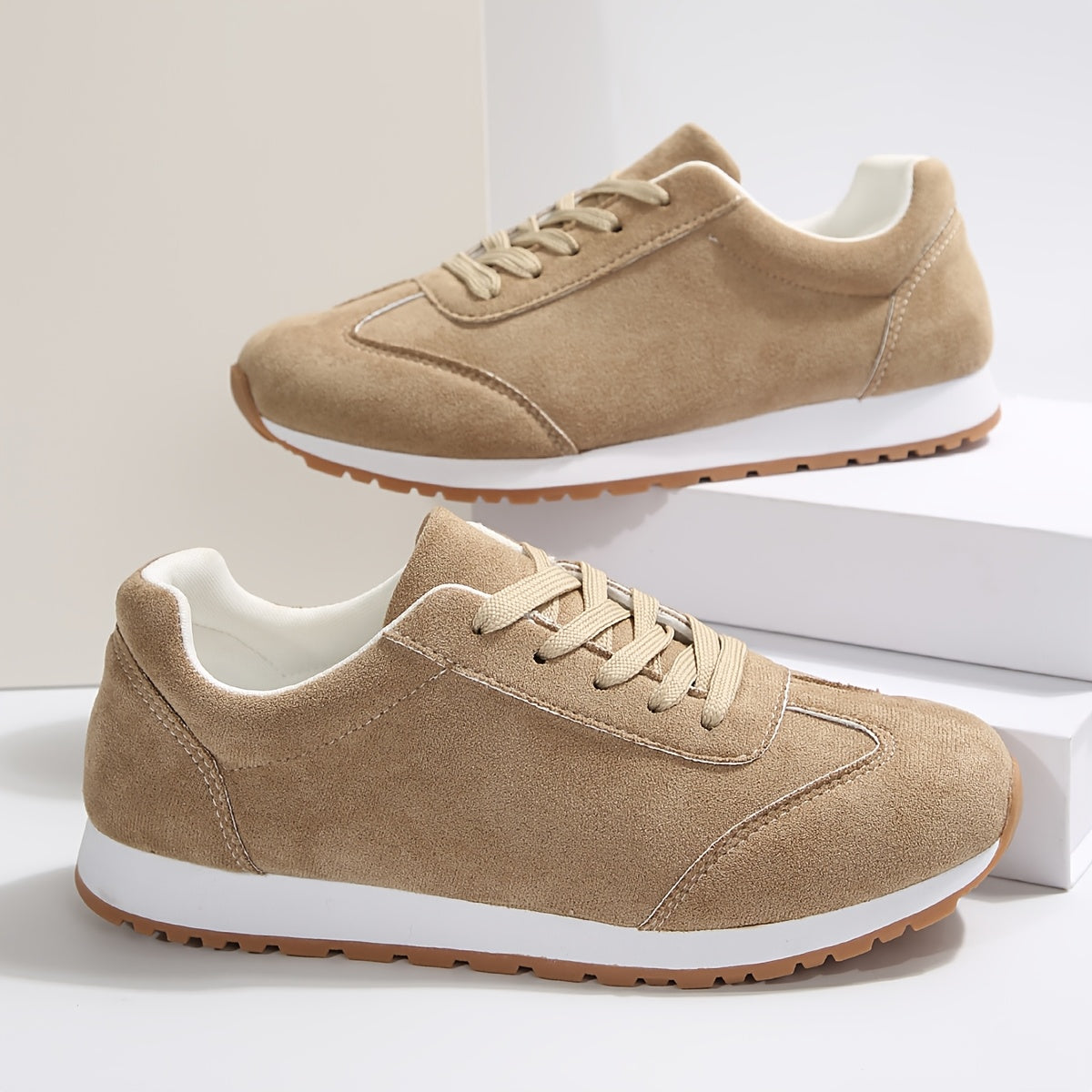 Women'S Lightweight Fabric Sneakers, Breathable Soft Versatile Casual Sports Shoes with TPR Sole and Man Made Insole