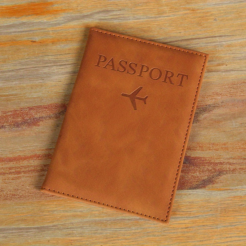 PU Simple Passport Holder Passport Protection Case Ճանապարհորդական անձնագրի ID կրեդիտ քարտի կափարիչ