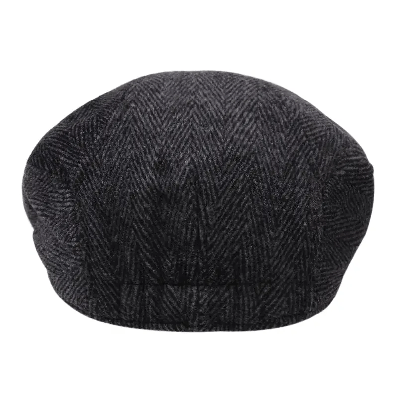 Men'S Knit Fabric Flat Cap - Textile Material ≥80%, Herringbone Pattern, Hand Wash/Dry Clean, Leisure Sun Hat, Mixed Color (1-Pack)
