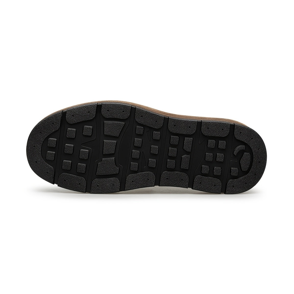 Men's Casual Loafers Leather Slip-On Platform Sole Shoes