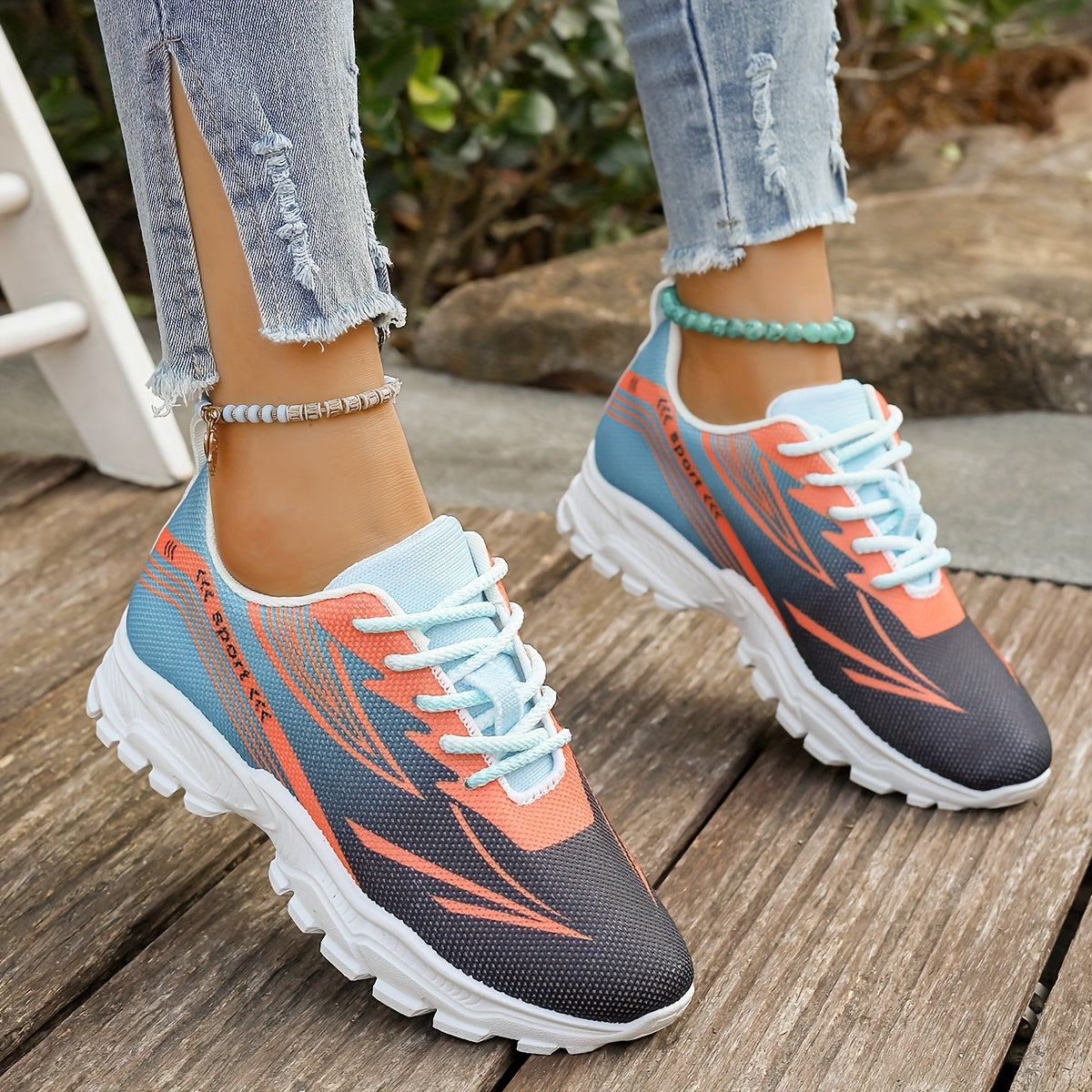 Women'S Breathable Lightweight Walking Shoes - Neon Green Black Striped Design, Lace-Up Sneakers with EVA Cushioned Sole for All-Season Comfort, Casual Outdoor Footwear, Ladies Sneakers, Modern Striped Design, Synthetic Fau