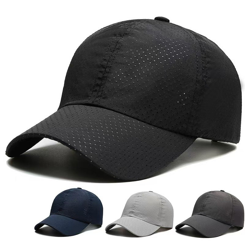 1pc Breathable Quick-Dry Mesh Baseball Cap for Men & Women - Adjustable Snapback, Lightweight Sun Hat for Outdoor Sports, Golf, Tennis, Running, Hiking, Camping - Black, Navy Blue, Dark Gray, Light Gray, Olive Green, Adjustab